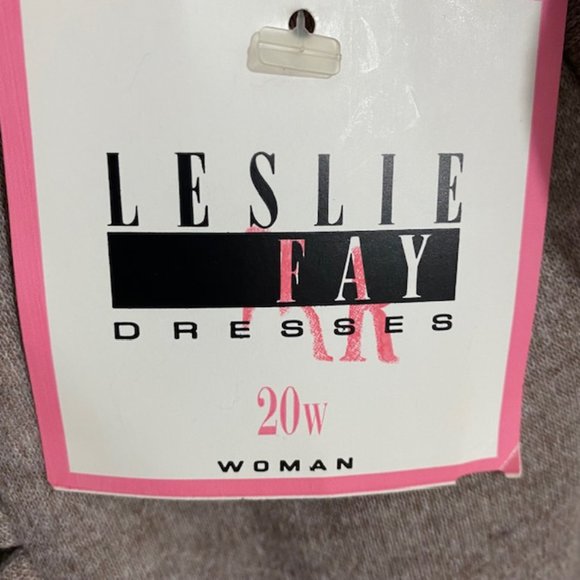 Leslie Fay Woman Vintage Cardigan Open Front Taupe - Size 20W - NOS - Picture 6 of 8